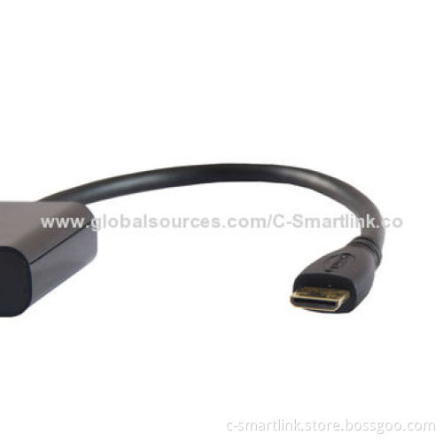 Mini HDMI® to VGA M/F Active Adapter, Audio Output, Converts Digital Mini HDMI Signal to VGA